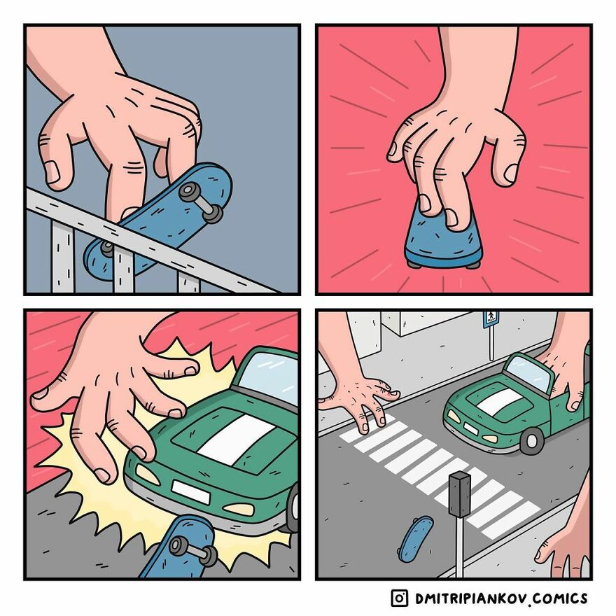 These Comics By This Russian Comedian Will Make The Day Of Those Who Like Dark Humor