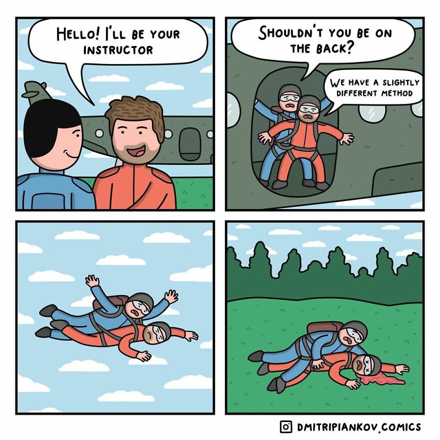 These Comics By This Russian Comedian Will Make The Day Of Those Who Like Dark Humor