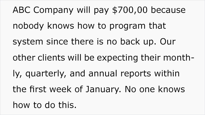 Employee Quits Because Company Denies Their Vacation, Boss Begs Them To Come Back When Business Starts Losing Money Employee Quits Because Company Denies Their Vacation, Boss Begs Them To Come Back When Business Starts Losing Money
