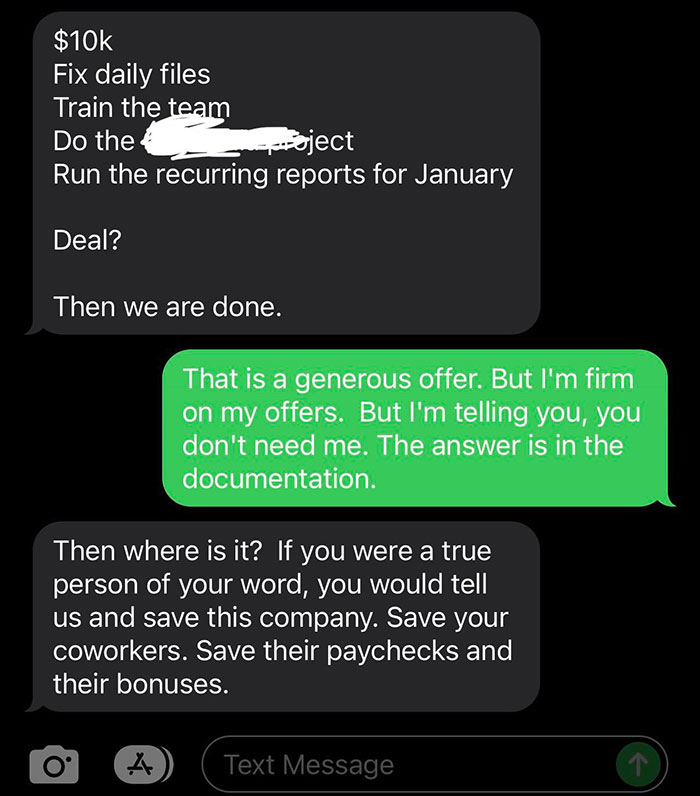 Employee Quits Because Company Denies Their Vacation, Boss Begs Them To Come Back When Business Starts Losing Money Employee Quits Because Company Denies Their Vacation, Boss Begs Them To Come Back When Business Starts Losing Money