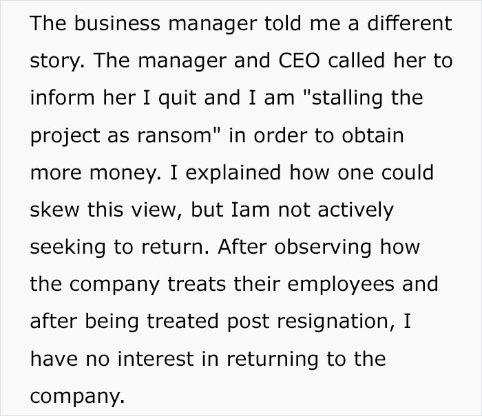 Employee Quits Because Company Denies Their Vacation, Boss Begs Them To Come Back When Business Starts Losing Money Employee Quits Because Company Denies Their Vacation, Boss Begs Them To Come Back When Business Starts Losing Money