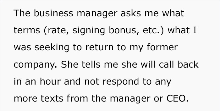 Employee Quits Because Company Denies Their Vacation, Boss Begs Them To Come Back When Business Starts Losing Money Employee Quits Because Company Denies Their Vacation, Boss Begs Them To Come Back When Business Starts Losing Money