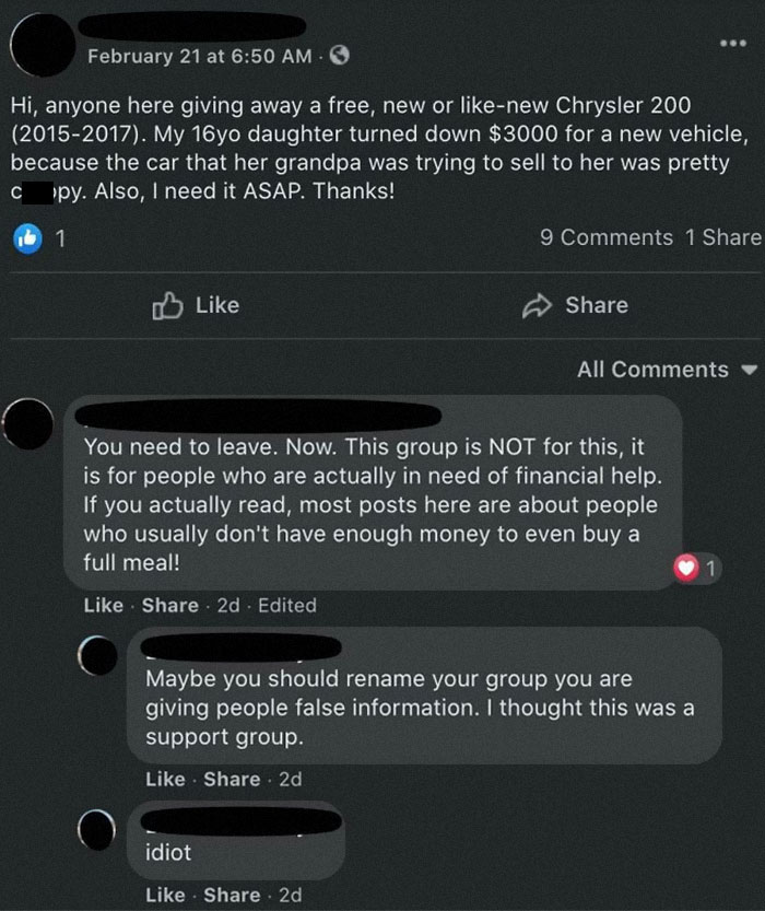 Oh My God, What A Spoiled Brat