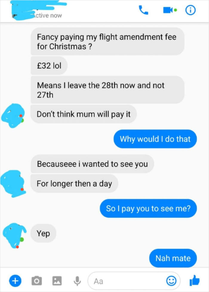 When Your Younger Sister Who Lives Rent And Bill Free, With A Job, Wants You To Pay To See Her