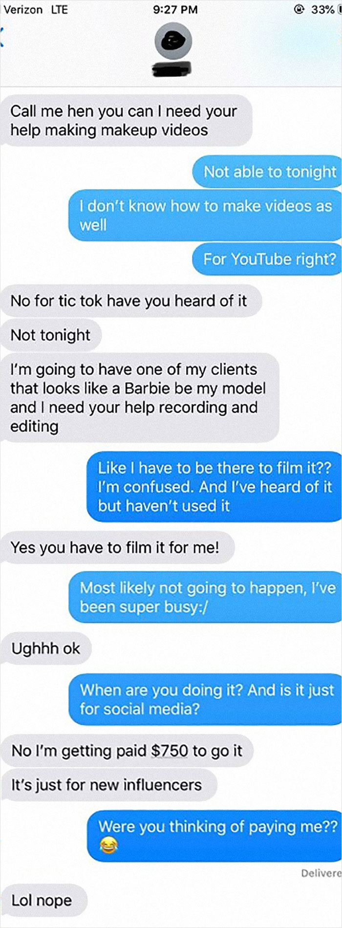 I Had This Lovely Conversation After Getting Multiple Calls From Her. Ladies And Gentlemen, This Is My Older Sister, A Mua, That Has Complained About People Doing The Same Thing To Her That She’s Doing To Me...