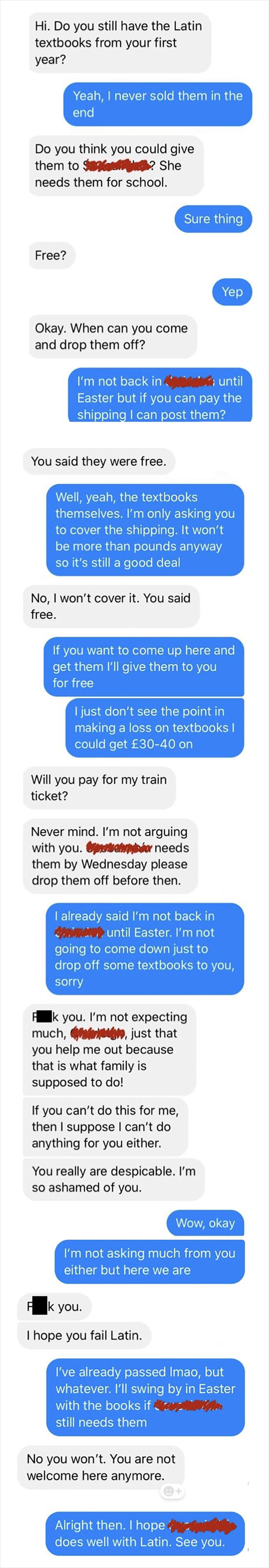 Aunt Doesn’t Like That I Asked Her To Pay Shipping