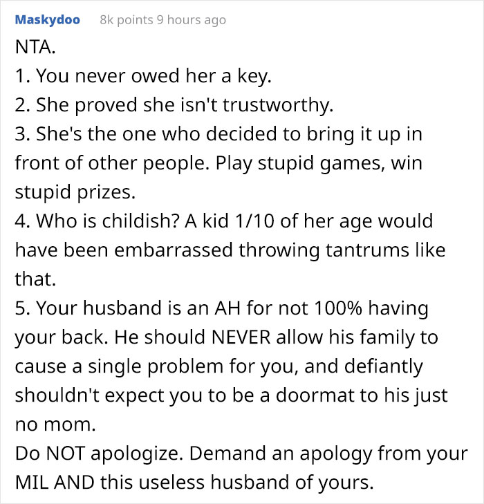 Woman Gives Her Mother In Law A Fake Key Copy To Her House She Was Supposed To Use In Emergency, MIL Gets Busted At Christmas Dinner