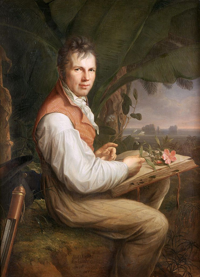 Portrait of a man in 18th-century attire holding flowers, showcasing a famous painting in art history.