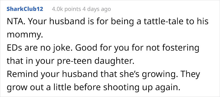Father Says 11-Year-Old Daughter Is Getting Fat, Mother Refuses To Decrease Her Food Portion Sizes