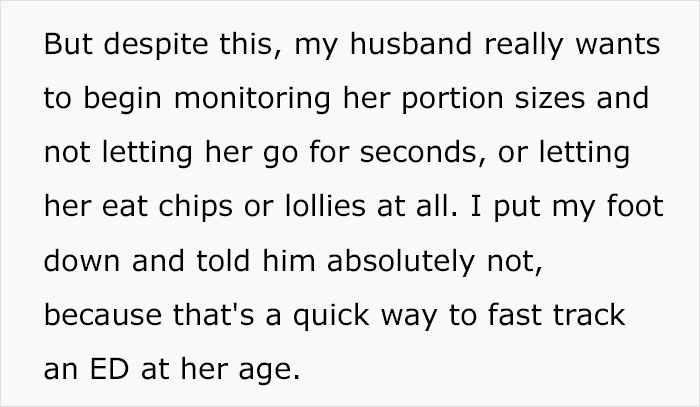 Father Says 11-Year-Old Daughter Is Getting Fat, Mother Refuses To Decrease Her Food Portion Sizes