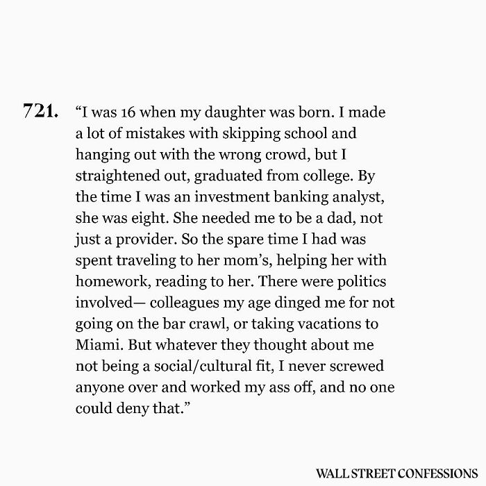 Wall Street Confessions