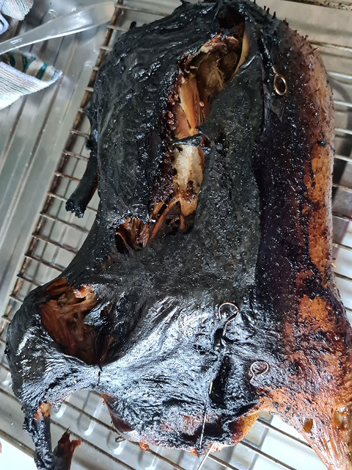 Spent The Whole Day Preparing The Bird For Dinner On Christmas Eve. My Dad Watched It While I Walked The Dog. Came Back To This