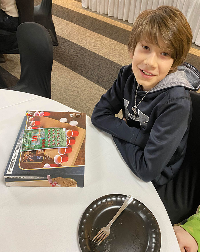 My Little Cousin Got Beer Pong And A Lottery Ticket In Our Family Gift Exchange