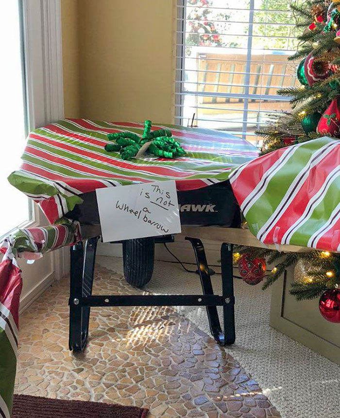 As A New(Ish) Homeowner, I Asked My Parents For Some Yard Equipment For Christmas. They Had Me Guessing About This One All The Way Until The End