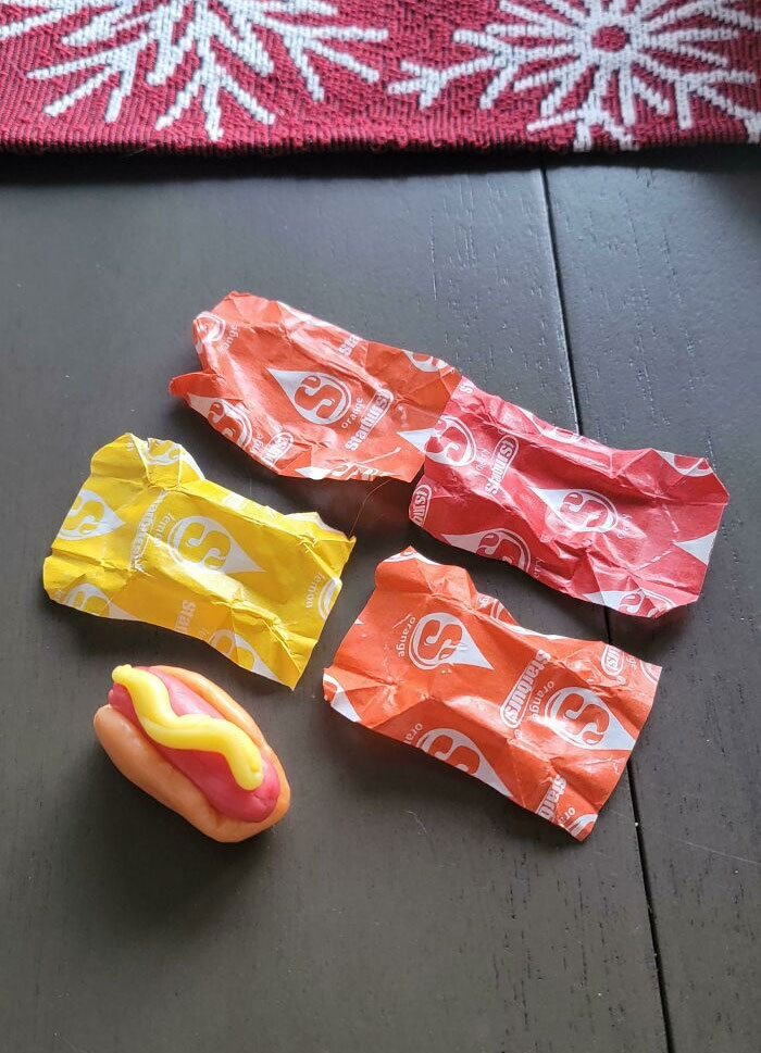 My Son Asked If He Can Make Himself A Hotdog For A Snack After School. I Said Yes. I Hear Him And His Sister Laughing In The Kitchen, And Walk In To Find This