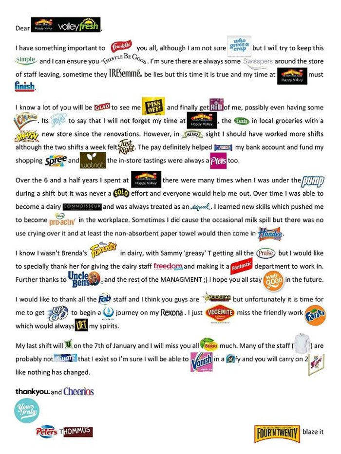 I Work At A Supermarket And This Is My Resignation Letter