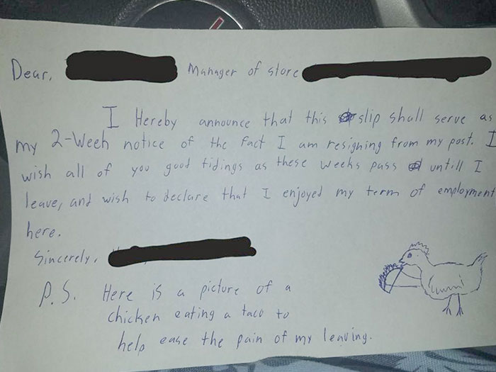 My Brother Gave His Two Week's Notice