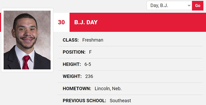 Profile of B.J. Day, a freshman football player from Lincoln with one of the dumbest names encountered by people.