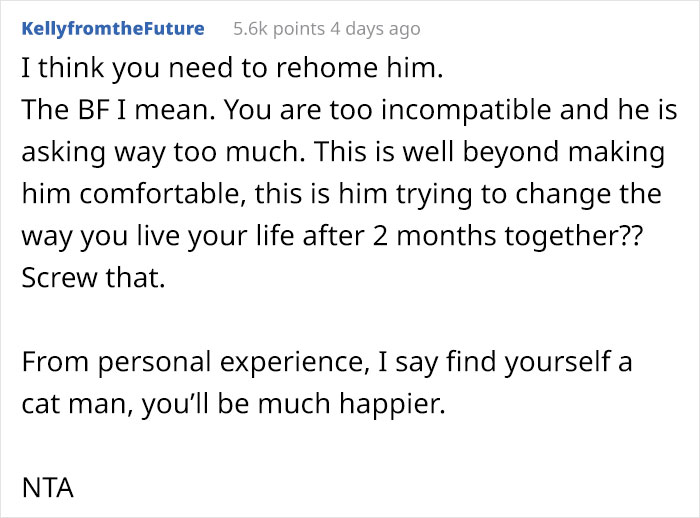 Boyfriend Lists All The Disgusting Things His GF Does With Her Cat, Gets An Instant 'Okay, Bye'