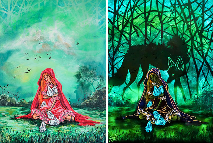 My Glowing Paintings Show Their Hidden Meanings When In The Dark (29 New Pics)