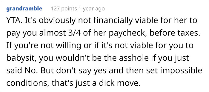 Grandma Won&rsquo;t Babysit Grandson Unless She Gets Paid, Asks The Internet If She Was Being A Jerk