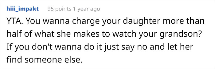 Grandma Won&rsquo;t Babysit Grandson Unless She Gets Paid, Asks The Internet If She Was Being A Jerk