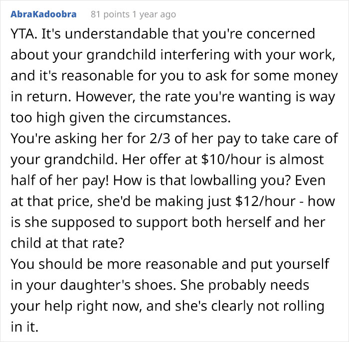 Grandma Won&rsquo;t Babysit Grandson Unless She Gets Paid, Asks The Internet If She Was Being A Jerk