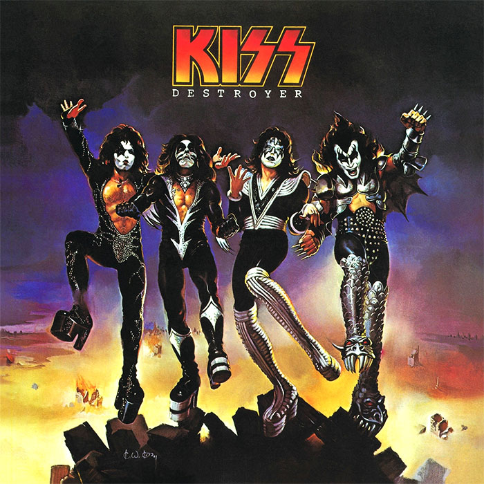 KISS Destroyer album cover featuring the band in iconic costumes.