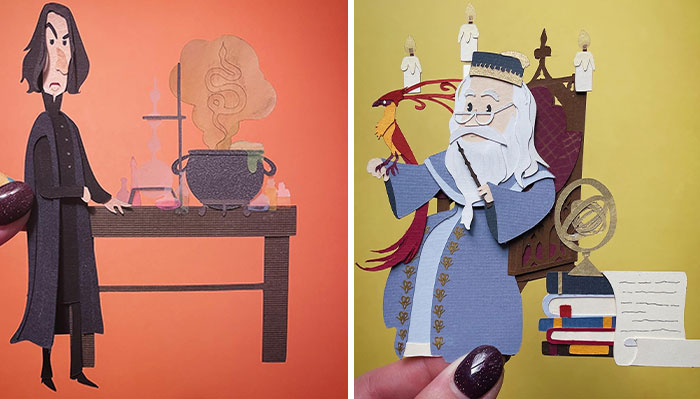 27 Paper Art Creations Based On Harry Potter Characters Done By Me