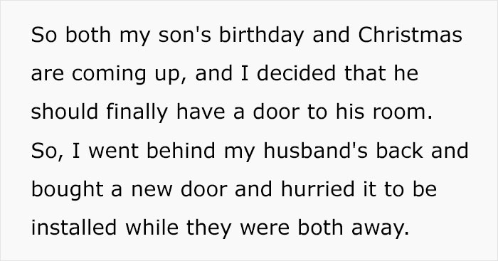 &ldquo;Now He Is Refusing To Even Sleep In The Same Bed As Me&rdquo;: Parents Get Into A Fight When Mom Secretly Installs A Door In Teenage Son&rsquo;s Room Despite The Dad Disagreeing