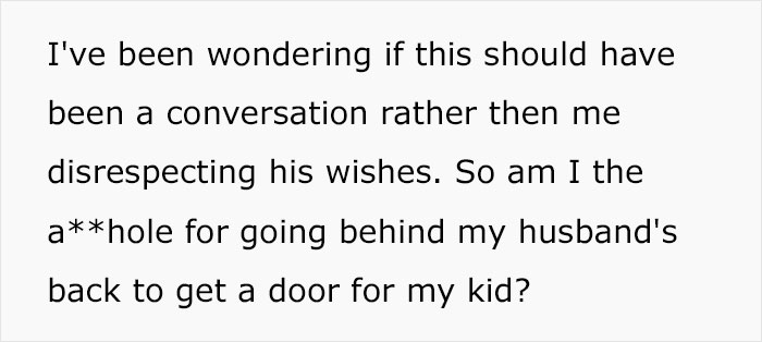 &ldquo;Now He Is Refusing To Even Sleep In The Same Bed As Me&rdquo;: Parents Get Into A Fight When Mom Secretly Installs A Door In Teenage Son&rsquo;s Room Despite The Dad Disagreeing