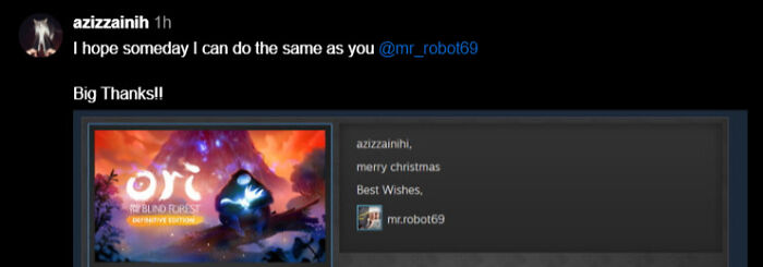 I Found This Generous Santa On 9gag, Buying Game From Steam Store For Everyone