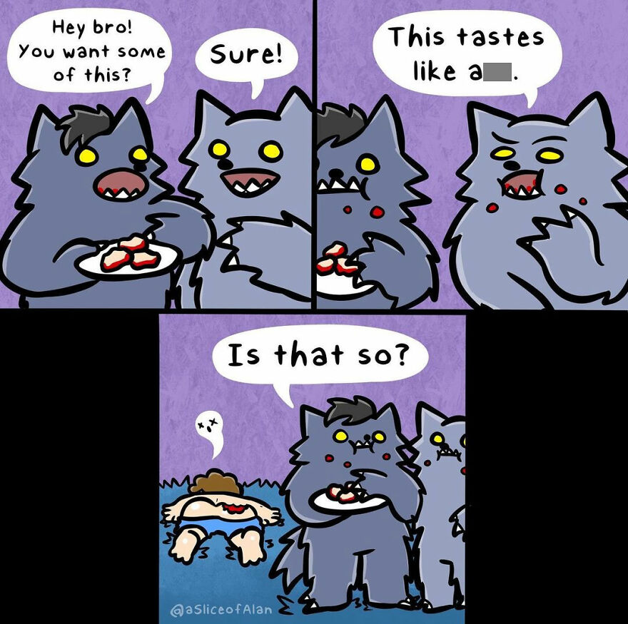 Meet "A Slice Of Alan",the Artist Who Creates Random, Silly And Funny Comics