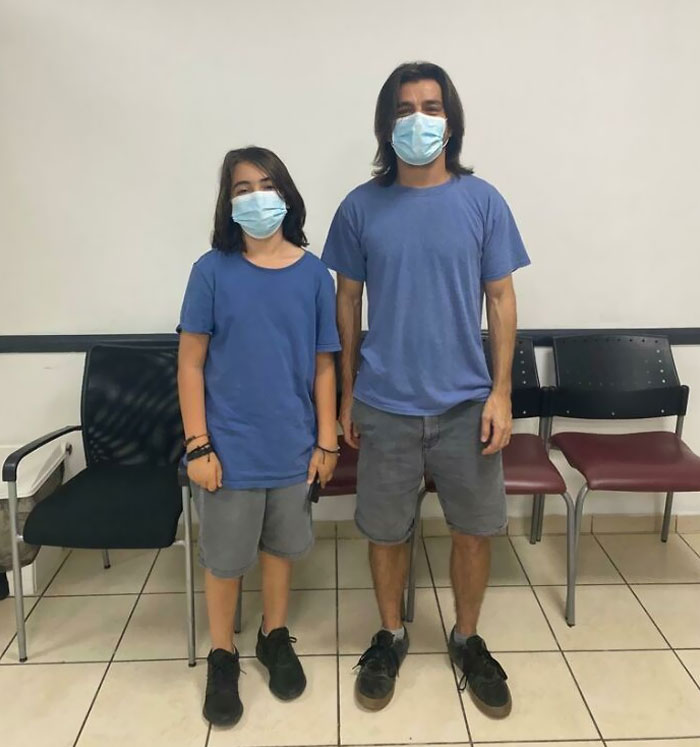 Little Brother Went To Get His Vaccine, Ran Into Himself From The Future