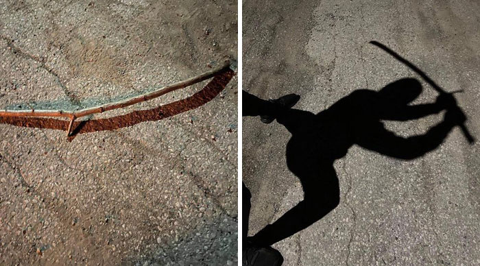 I Found This Stick And It Looks Like A Katana In The Shadows