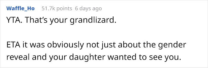 "Am I Wrong For Not Attending My Daughter's Gender Reveal For Her Lizard?"