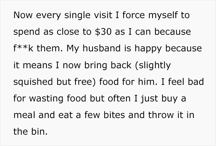 Employee Barely Uses Her Daily Expenses Paid With Company Money, Gets Told Off For One Time Going $1.50 Over The Limit, Decides To Maliciously Comply Employee Barely Uses Her Daily Expenses Paid With Company Money, Gets Told Off For One Time Going $1.50 Over The Limit, Decides To Maliciously Comply