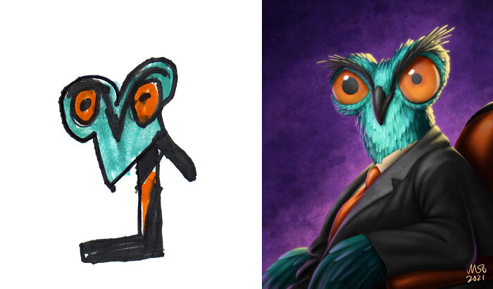 Propuesta del niño artista Arie, fan art de @mikebaldridge.design