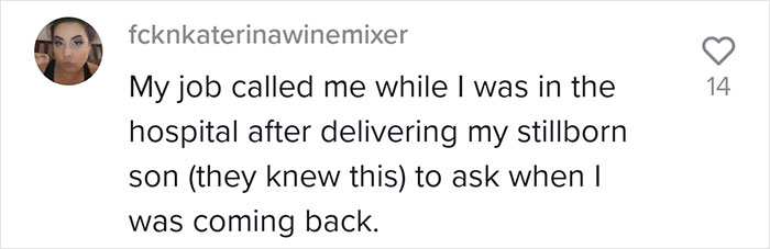Woman Agonizing Over How To Tell Her Boss She Can’t Come To Work Because She’s In The Hospital Giving Birth Goes Viral With 5M Views Woman Agonizing Over How To Tell Her Boss She Can’t Come To Work Because She’s In The Hospital Giving Birth Goes Viral With 5M Views