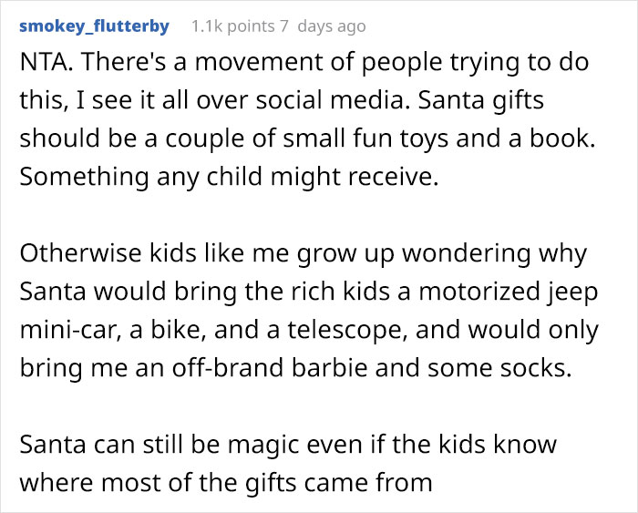Mom Gets Called Out For Telling Kids Some Gifts Aren't From Santa, Inspires Other Parents Share Their Gifting Tactics Mom Gets Called Out For Telling Kids Some Gifts Aren't From Santa, Inspires Other Parents Share Their Gifting Tactics
