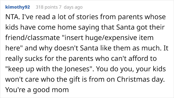 Mom Gets Called Out For Telling Kids Some Gifts Aren't From Santa, Inspires Other Parents Share Their Gifting Tactics Mom Gets Called Out For Telling Kids Some Gifts Aren't From Santa, Inspires Other Parents Share Their Gifting Tactics