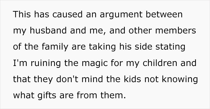 Mom Gets Called Out For Telling Kids Some Gifts Aren't From Santa, Inspires Other Parents Share Their Gifting Tactics Mom Gets Called Out For Telling Kids Some Gifts Aren't From Santa, Inspires Other Parents Share Their Gifting Tactics