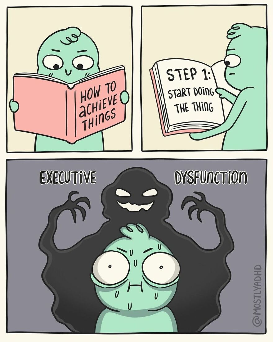 Artist Takes His Daily Struggles With Adhd, Anxiety And Depression And Turns Them Into Humorous Comics (24 Comics)