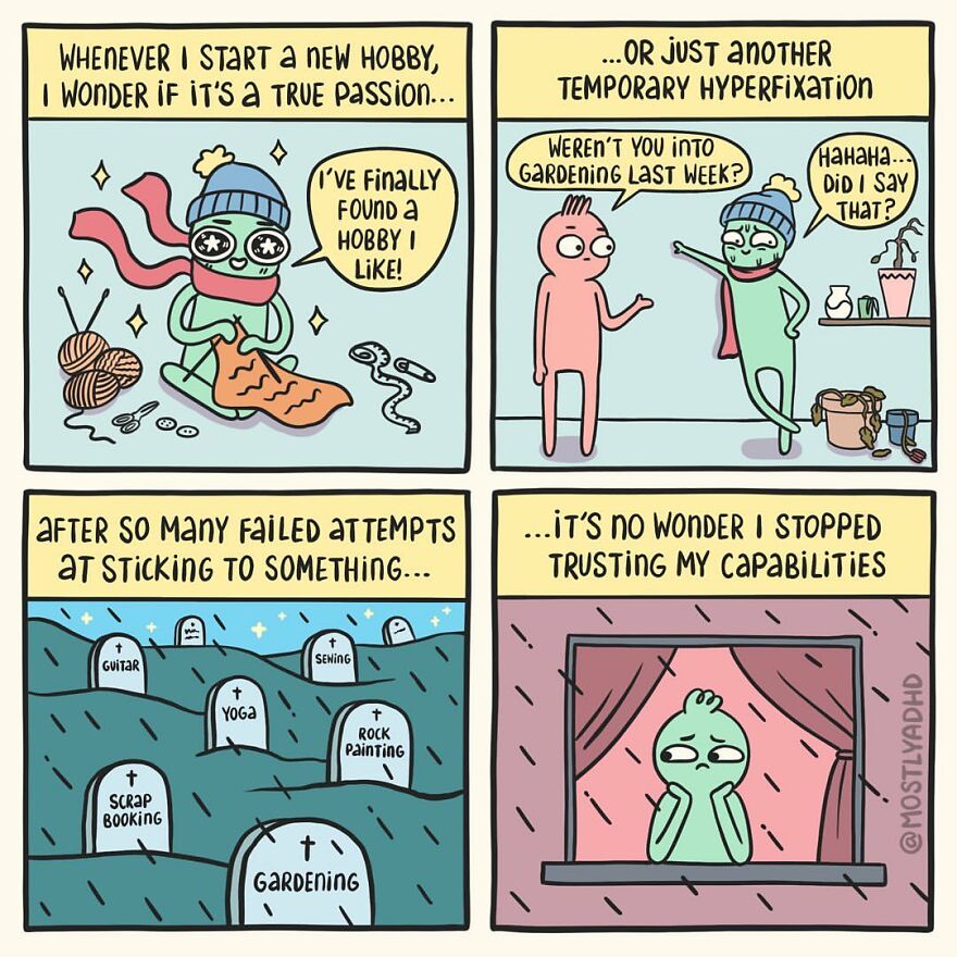 Artist Takes His Daily Struggles With Adhd, Anxiety And Depression And Turns Them Into Humorous Comics (24 Comics)