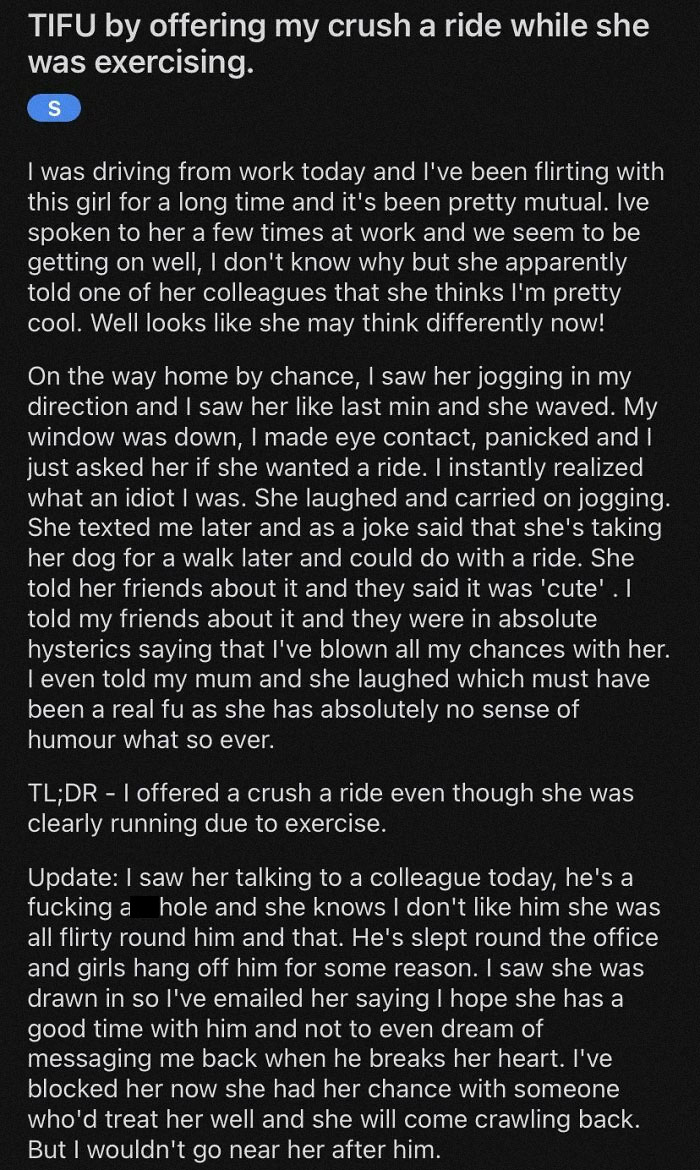 Man Had A Chance And Blew It