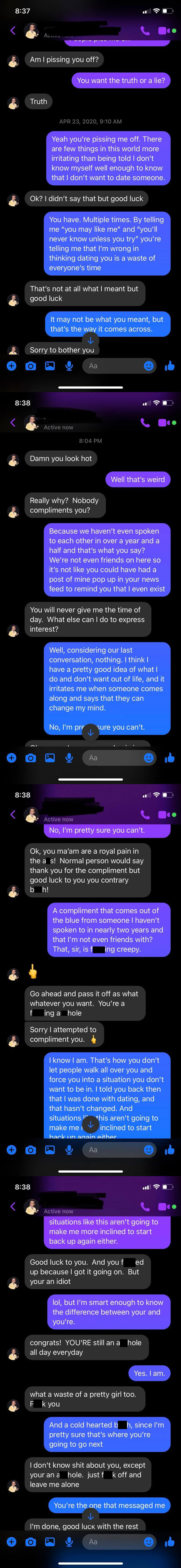 This Guy Randomly Messaged Me After Nearly 2 Years And Is Mad That I Still Don’t Want To Date Him