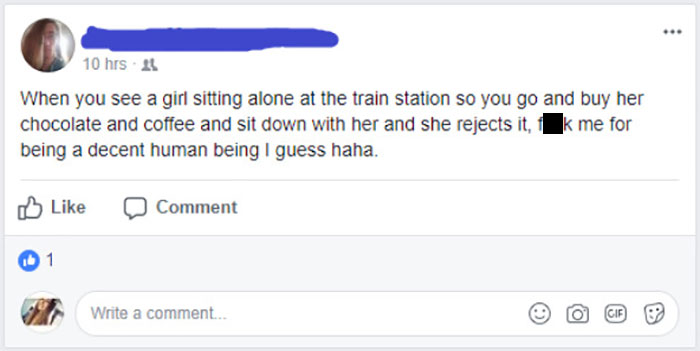 Damn Her For Not Accepting Gifts From A Total Stranger