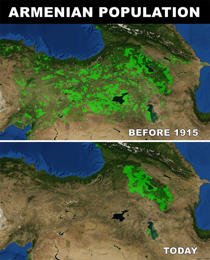 A Map Visualizing The Armenian Genocide - Started 106 Years Ago