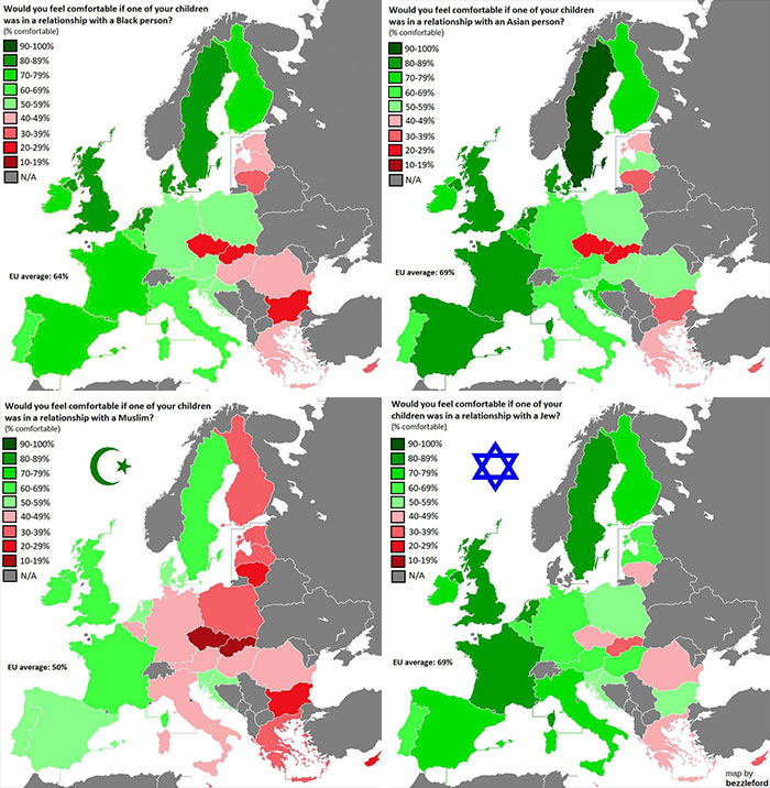 On Blacks, Asians, Muslims And Jews Across Europe, 2017