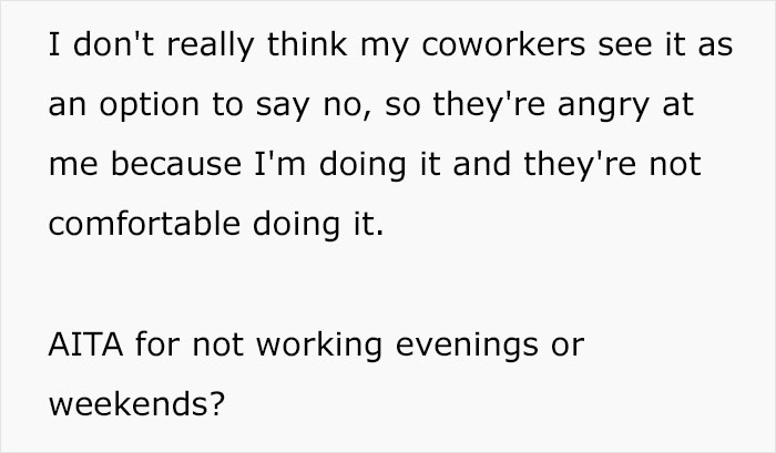 Woman Refuses To Go Beyond 9-5 For Her Salaried Position, Work Drama Ensues